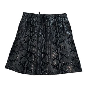 Joe Fresh Sequins Snakeskin Pattern A-Line Midi Skirt - Size Small